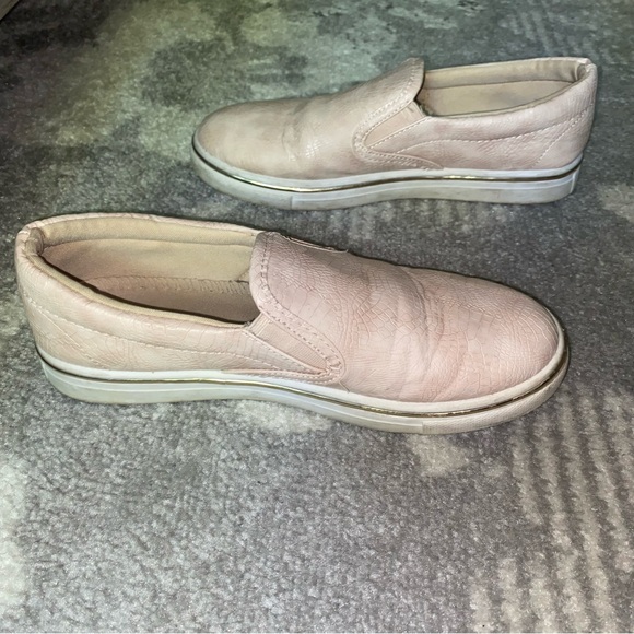 Blush Pink Snakeskin Slip On Sneakers - Picture 7 of 12